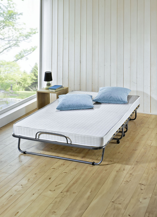 Bedden / Bed ombouw - Logeerbed met metalen frame en automatische opstelling, in Farbe ANTRACIET-GRIJS, in Ausführung Breedte 80 cm Ansicht 1