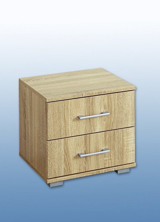 Kleine meubels - Nachtkastje in hoogwaardig, stabiel ontwerp, in Farbe EIK SONOMA, in Ausführung Nachtkastje met 2 laden. Ansicht 1