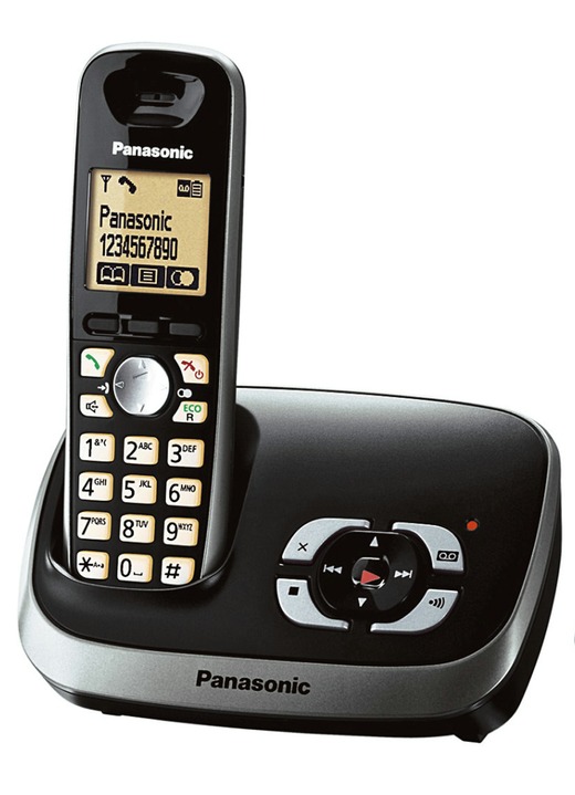 Panasonic - ‘Panasonic‘ telefoon met grote toetsen in verschillende uitvoeringen, in Farbe ZWART, in Ausführung Telefoon met grote toetsen met antwoordapparaat Ansicht 1