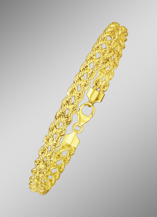 Halsketten - Geflochtene Kordelketten-Garnitur in hochwertiger Ausführung, in Farbe , in Ausführung Armband, 19 cm lang Ansicht 1