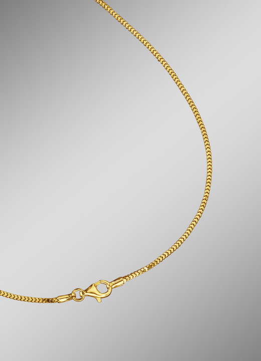 Halskettingen - Massieve vierkante slangenketting, 1,5 mm dik, in Farbe