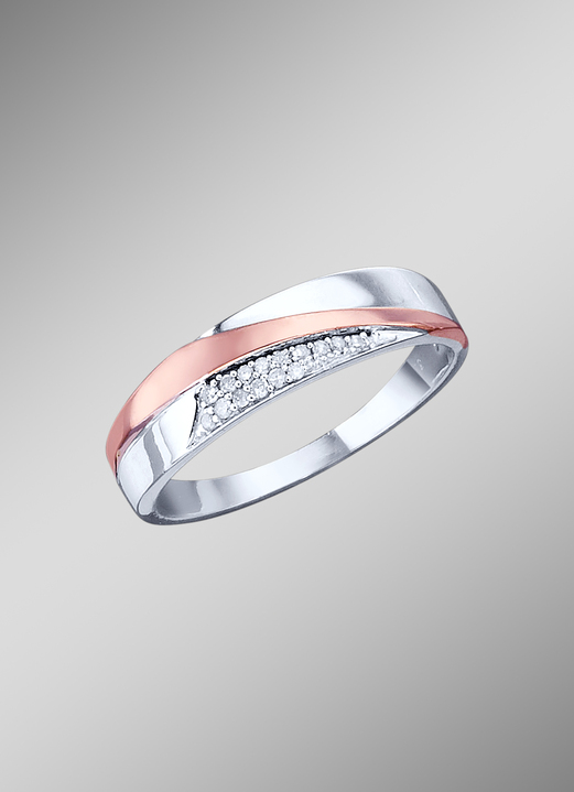 Ringen - Damesring met diamanten, in Größe 160 bis 220, in Farbe