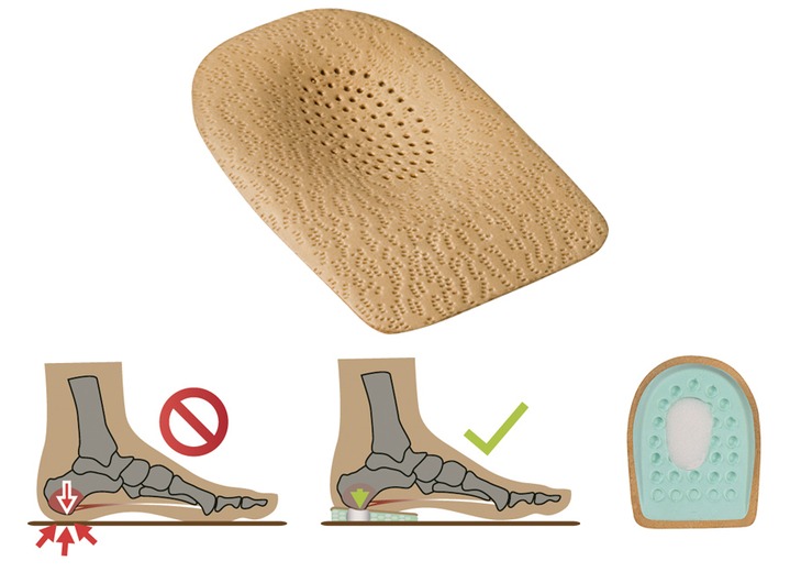 Gezonde voeten - FußGut hielspoorkussen, in Größe 1 (37–39) bis 3 (43–46), in Farbe HUIDKLEURIG Ansicht 1