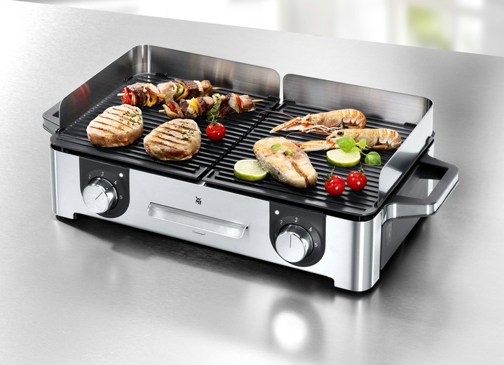 Koken & grillen - WMF LONO Elektrische tafelgrill van Cromargan® roestvrij staal, in Farbe ROESTVRIJ STAAL Ansicht 1