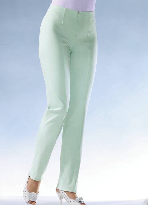 Broeken - Soft-stretch-broek in 11 kleuren, in Größe 018 bis 235, in Farbe MINT Ansicht 1