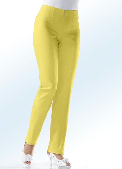 Broeken - Soft-stretch-broek in 11 kleuren, in Größe 018 bis 235, in Farbe GEEL Ansicht 1