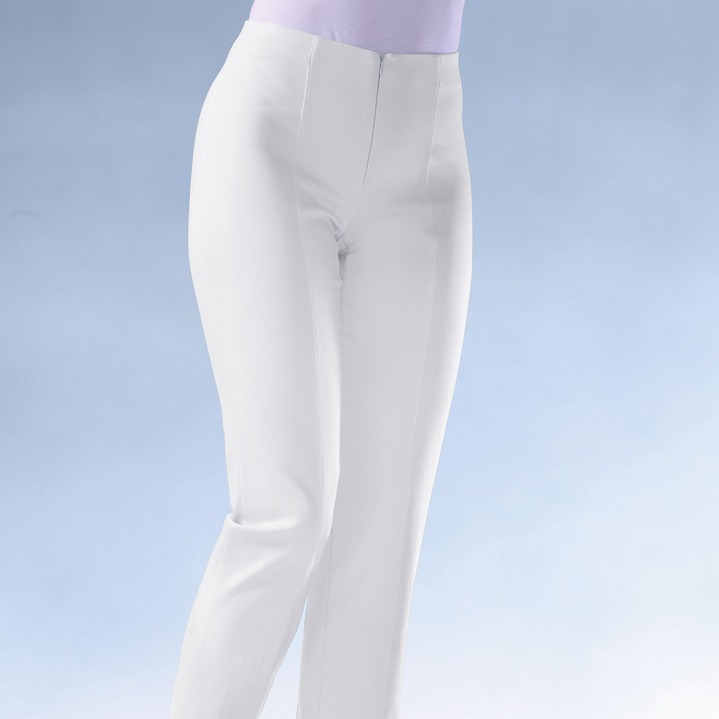 Broeken - Soft-stretch-broek in 11 kleuren, in Größe 018 bis 235, in Farbe WIT Ansicht 1