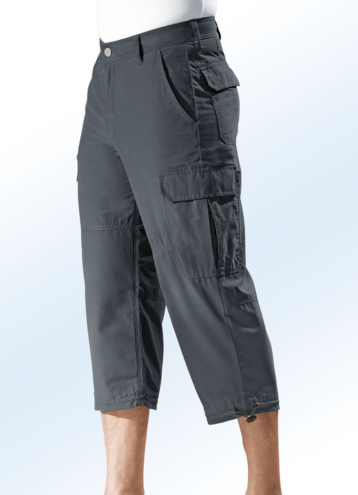Shorts & bermuda's - Lange bermudashort van puur katoen in 4 kleuren, in Größe 024 bis 064, in Farbe DONKERGRIJS Ansicht 1