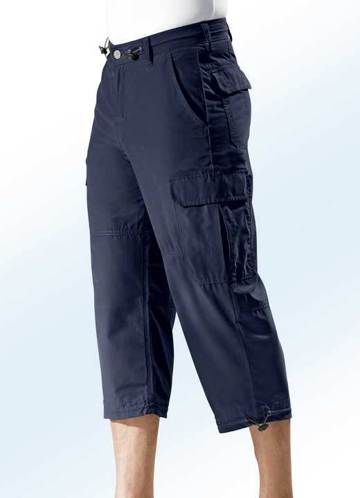 Shorts & bermuda's - Lange bermudashort van puur katoen in 4 kleuren, in Größe 024 bis 064, in Farbe NAVY Ansicht 1