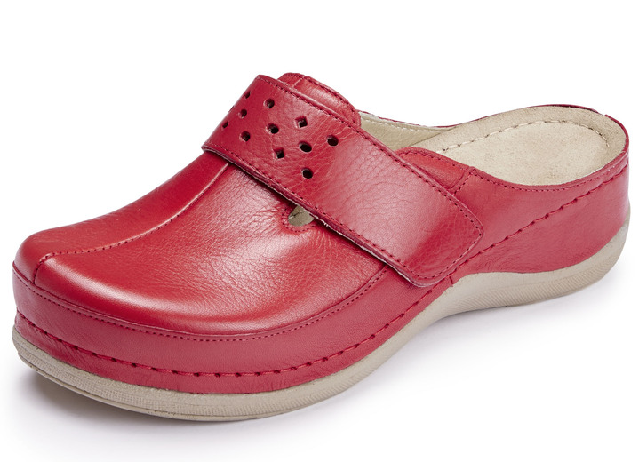 Sandalen & slippers - ELENA EDEN klomp met klittenbandsluiting, in Größe 036 bis 041, in Farbe ROOD Ansicht 1