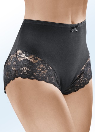 Set van drie slips met elastische kant