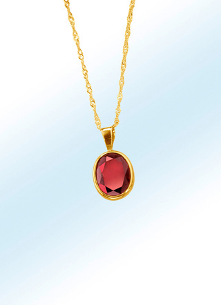 Kettinghanger met echte granaat en Singaporeketting