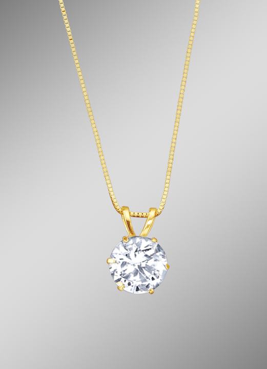 Hangers - Hanger met synthetische zirkonia en Venezia ketting, in Farbe  Ansicht 1