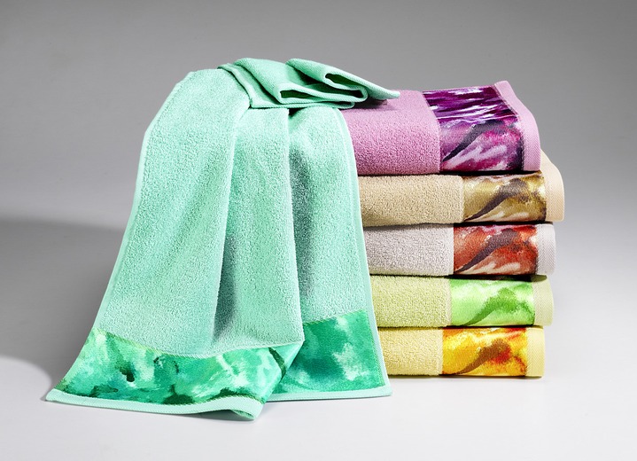Handdoeken - Badstofserie van katoen, in Größe 200 (1 handdoek 50/100 cm) bis 205 (5-delige voordeelset), in Farbe ROOD