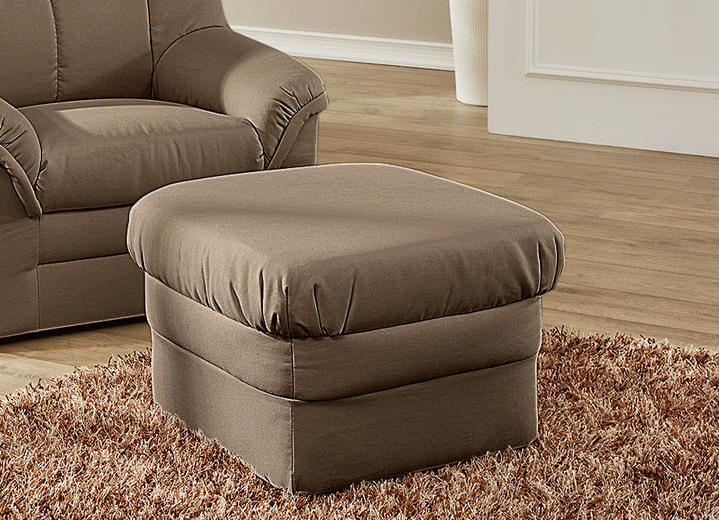 Gestoffeerde meubels - Gestoffeerd meubel met verschillende bekledingen, in Farbe BRUIN, in Ausführung Kruk