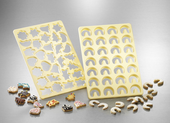 Bakken - Cookie cutter stencils, set van 2, voor perfecte koekjes, in Farbe BEIGE