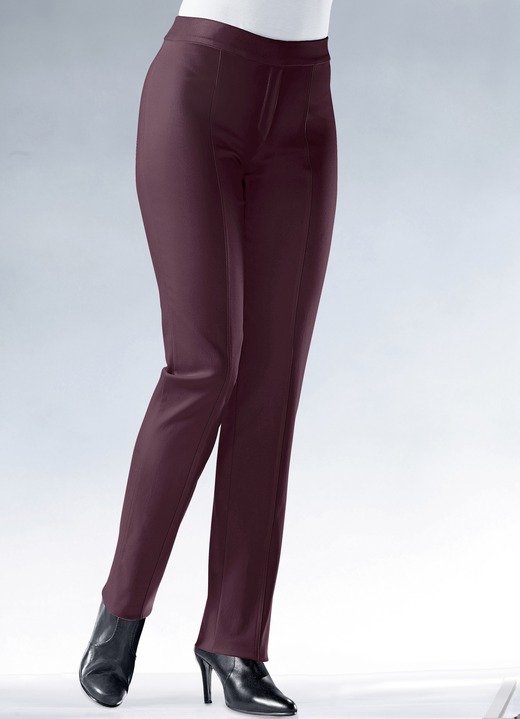 Broeken - Soft-stretch-broek, in Größe 018 bis 096, in Farbe BORDEAUX Ansicht 1