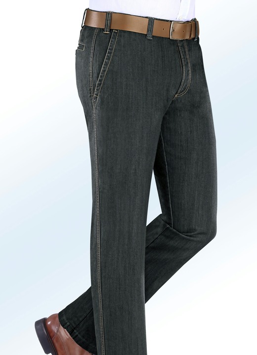 Jeans - Thermo-jeans met elastische tailleband in 5 kleuren, in Größe 024 bis 064, in Farbe ANTRACIET Ansicht 1