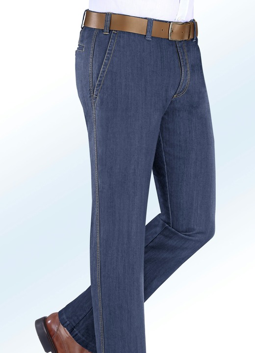 Jeans - Thermo-jeans met elastische tailleband in 5 kleuren, in Größe 024 bis 064, in Farbe JEANSBLAUW Ansicht 1