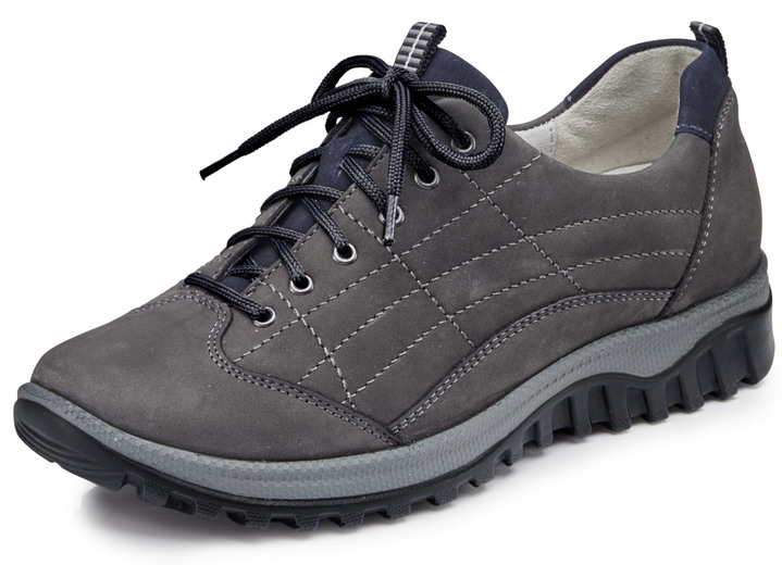 Instappers & veterschoenen - Ranger veterschoen gemaakt van hoogwaardig leer, in Größe 3 1/2 bis 8, in Farbe GRAFIET Ansicht 1