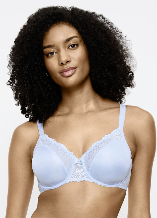 BH met beugel - Triumph Ladyform soft minimiser beugelbeha, in Größe 075 bis 095, in Cup F, in Farbe BLEU Ansicht 1