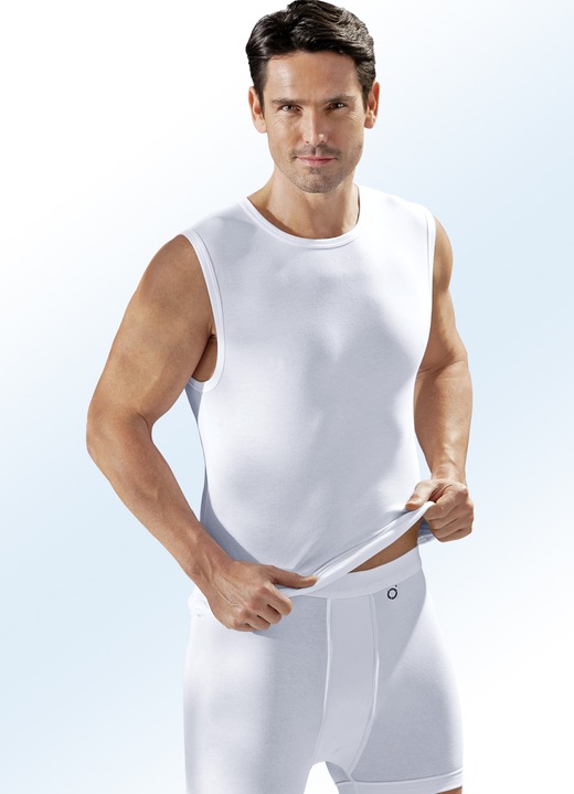 Slips & onderbroeken - Pfeilring set van drie onderbroeken, van fijne jersey, wit, in Größe 004 bis 011, in Farbe WIT Ansicht 1