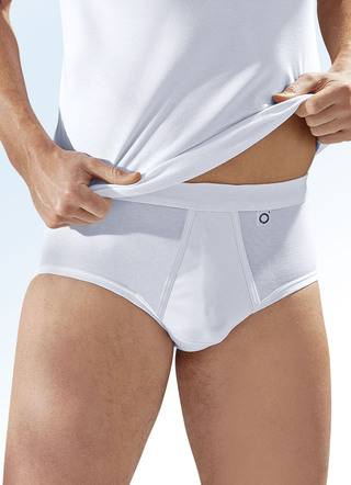 Pfeilring driepack slips van fijne jersey, wit