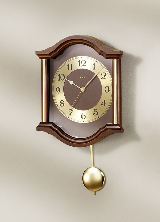 Horloges - Wandklok van hout, in Farbe NOTENBOOM Ansicht 1