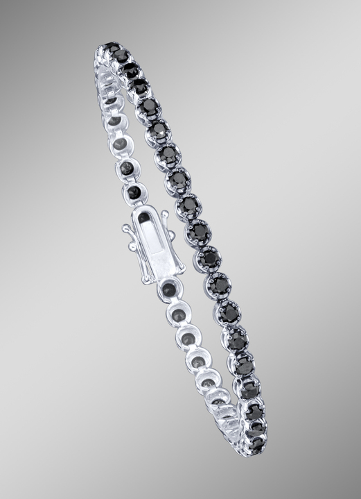 - Armband met zwarte diamanten, in Farbe