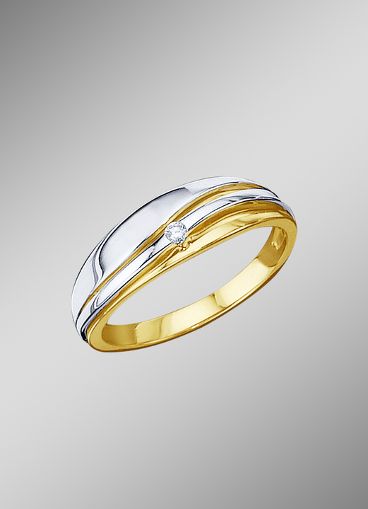Ringen - Damesring met briljant, in Größe 160 bis 220, in Farbe