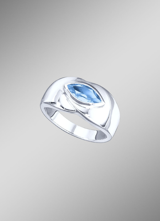 Ringen - Moderne damesring met synth. zirkonia, in Größe 160 bis 220, in Farbe  Ansicht 1