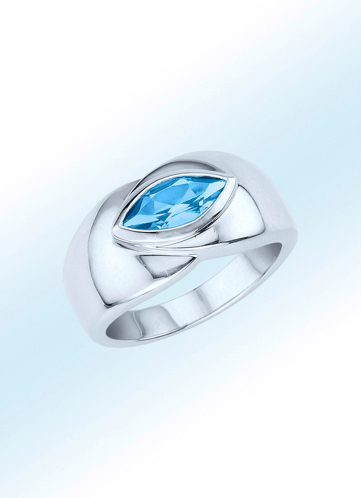 Ringen - Moderne damesring met synth. zirkonia, in Größe 160 bis 220, in Farbe