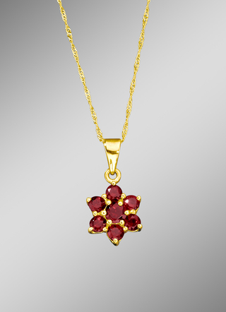 Kettinghanger met Singaporeketting, echte granaat