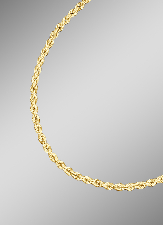 Halskettingen - Elegante gouden koordketting, in Farbe  Ansicht 1