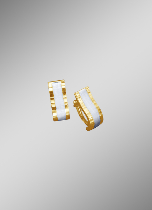 Ohrschmuck - Klassische Klappcreolen in Bicolor, in Farbe