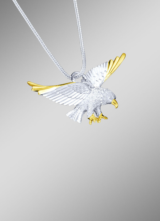 Heren zilveren sieraden - Kettinghanger met pantserketting, in Farbe  Ansicht 1