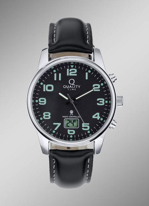 Radiografische-/solarhorloges - Radiografisch herenhorloge van 'Quality Time', in Farbe