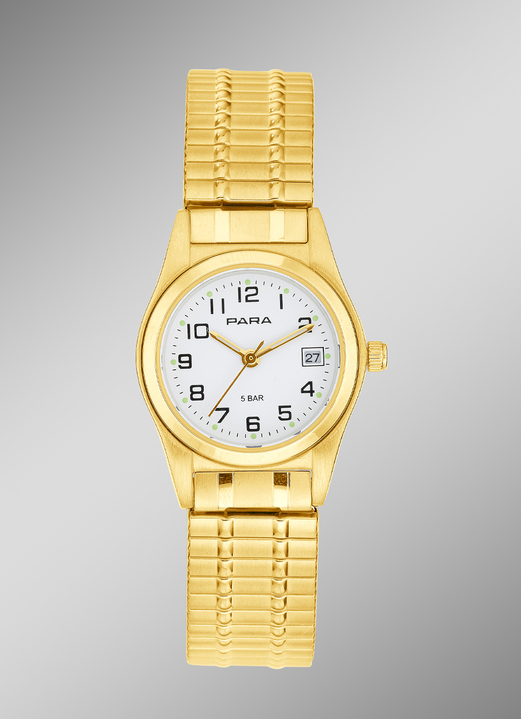 Zugband - Para-Quartz-Damenuhr, in Farbe