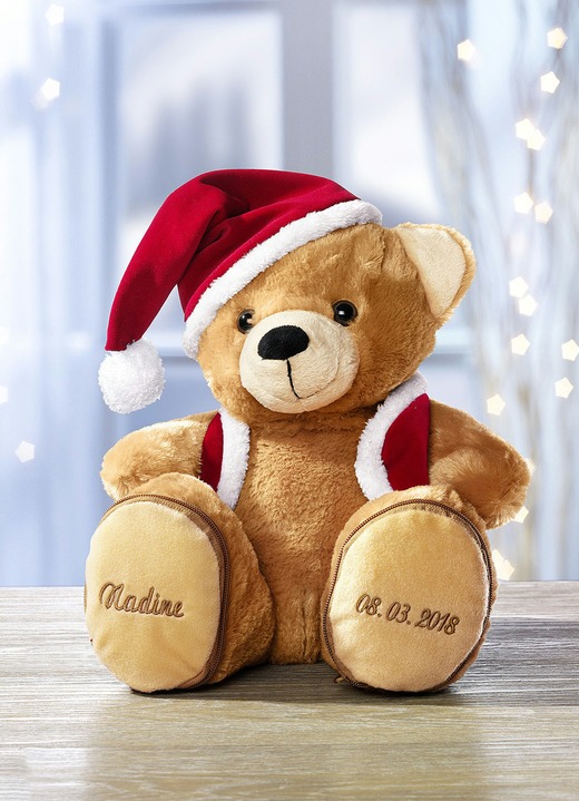 Cadeau-ideeën - Individueel geborduurde kerstteddybeer, in Farbe BRUIN