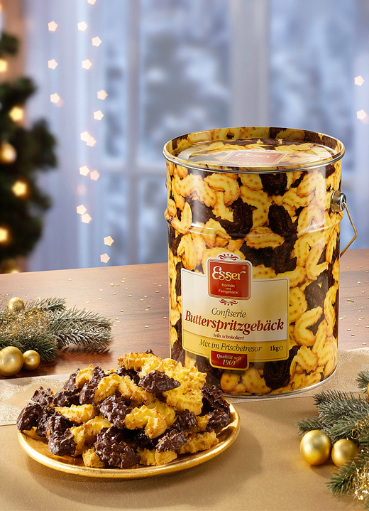 Weihnachtsleckereien - Butterspritzgebäck-Mix, in Farbe