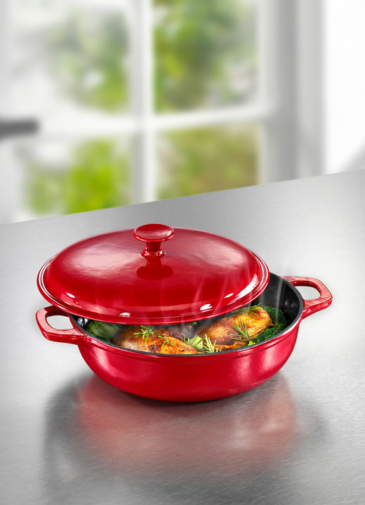 Potten & pannen - Gietijzeren Nederlandse oven, in Farbe ROOD Ansicht 1