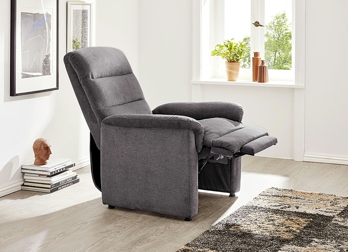 TV-Fauteuil / Relax-fauteuil - Ontspanningsfauteuil met dubbele vering, in Farbe GRIJS Ansicht 1