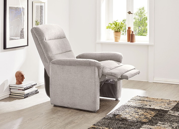 TV-Fauteuil / Relax-fauteuil - Ontspanningsfauteuil met dubbele vering, in Farbe LICHTGRIJS Ansicht 1