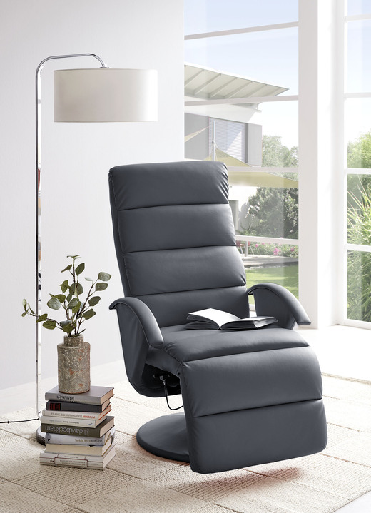 TV-Fauteuil / Relax-fauteuil - Relaxfauteuil met een stevig metalen frame, in Farbe GRIJS Ansicht 1