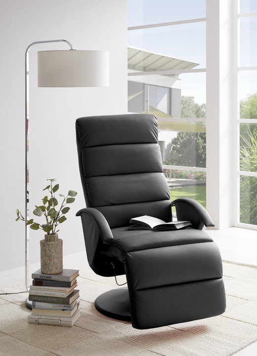 TV-Fauteuil / Relax-fauteuil - Relaxfauteuil met een stevig metalen frame, in Farbe ZWART Ansicht 1