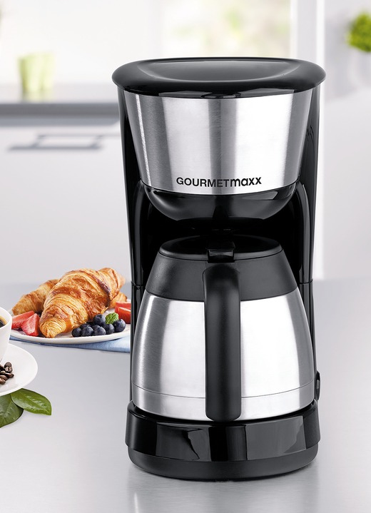 Kaffeemaschinen - Gourmetmaxx Thermo-Kaffeemaschine, in Farbe SCHWARZ Ansicht 1