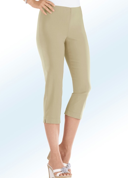 7/8-broeken, capri, bermuda's - Capribroeken in 14 kleuren 7/8-broeken, capri, bermuda's - Capribroeken in 14 kleuren, in Größe 017 bis 052, in Farbe BEIGE