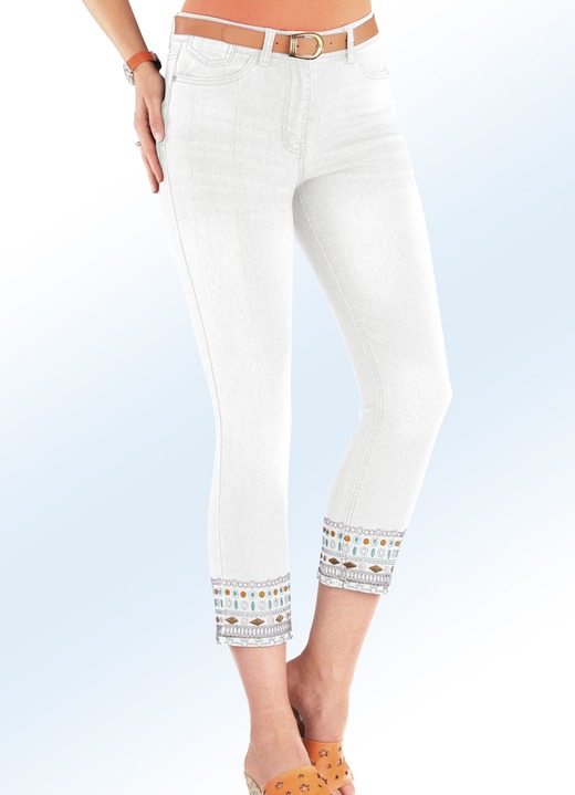 SALE % - 7/8-jeans in etnostijl, in Größe 021 bis 052, in Farbe WIT
