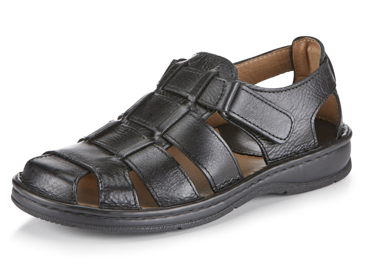 Sandalen & slippers - Gemini sandaal met praktische klittenbandsluiting, in Größe 039 bis 046, in Farbe ZWART Ansicht 1