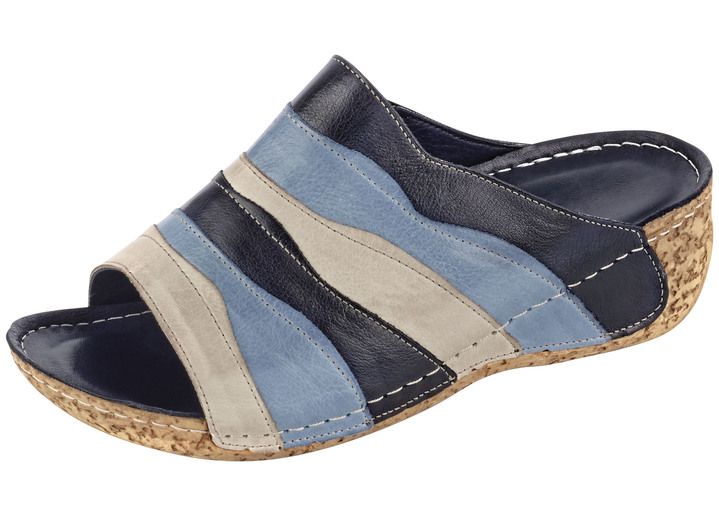 Sandalen & slippers - Gemini muiltjes met een slimme uitstraling, in Größe 036 bis 042, in Farbe BLAUW-KIEZEL Ansicht 1